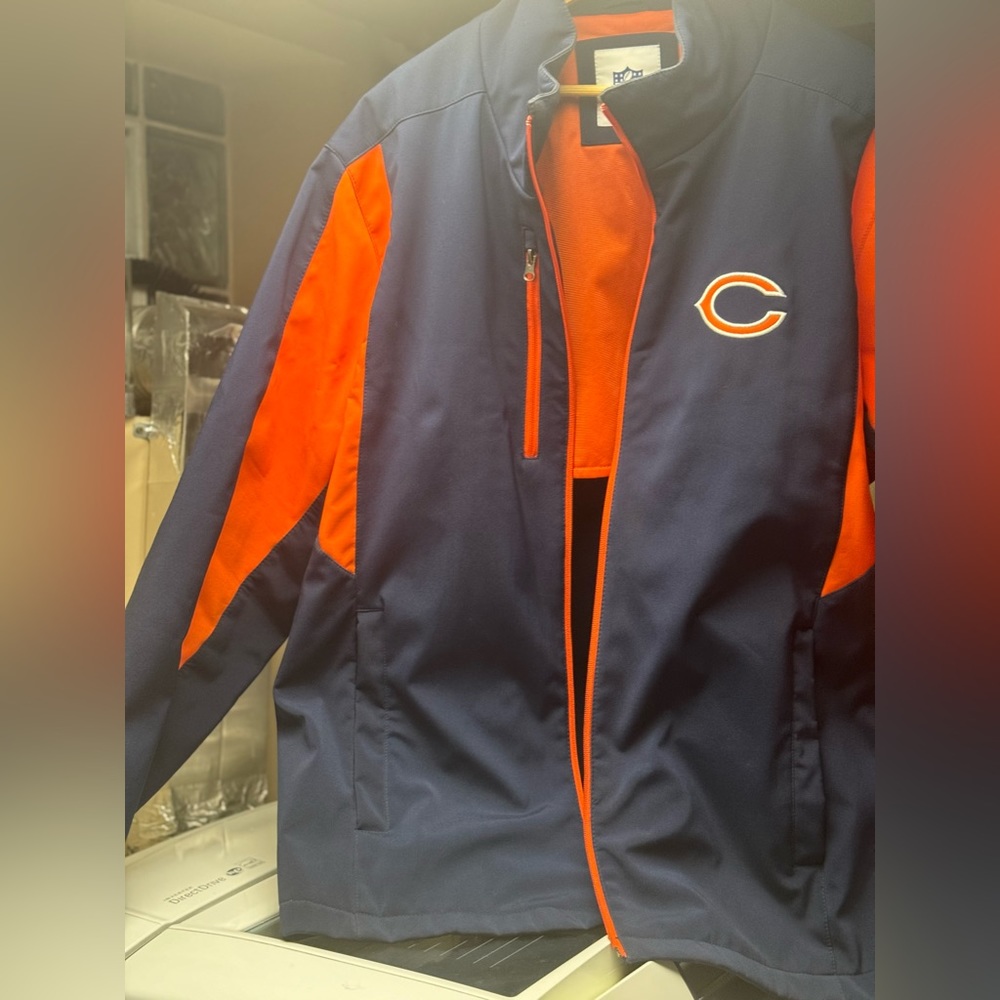 Chicago Bears NFL Team Soft Shell Jacket Full Zip Sewn